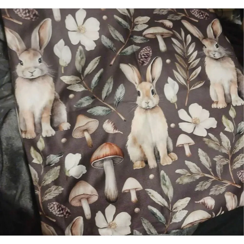 Easter Bunny Fairycore Cottage Whimsicoth Goblin Pillow Cover